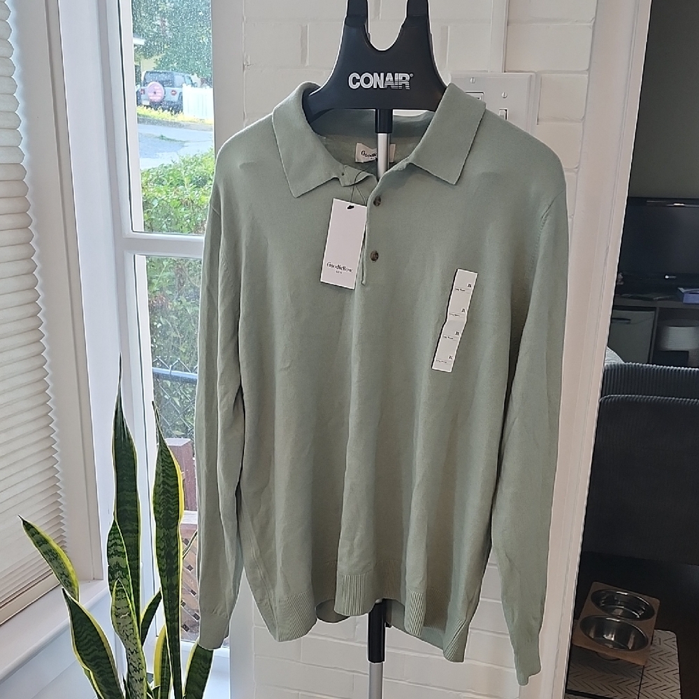 Men's Sage Green Sweater, Xl